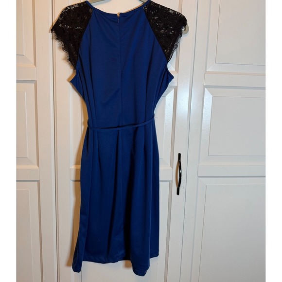 Oh Baby by Motherhood‎ Blue Lace Sleeve Maternity Dress Size L - Picture 5 of 8